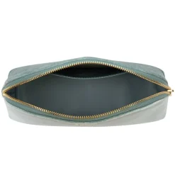 Velvet Make-Up Pouch Large Sparkled Teal