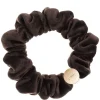 Velvet Mini Scrunchie Chocolate Brown
