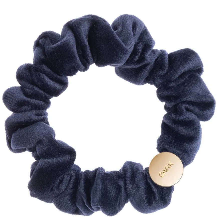 Velvet Mini Scrunchie Navy Blue