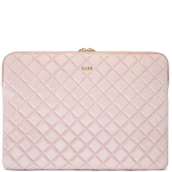 Velvet Quilted Mac Cover Sparkled Pale Rose