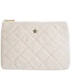 Velvet Quilted Small Pouch Sand