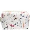 Velvet Square Make-Up Pouch Small Multicolor Flower Pattern