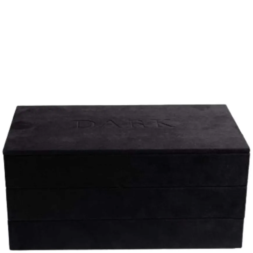 Velvet Stacker Jewellery Box Black