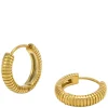Vivia Ribbed Hoop Earrings