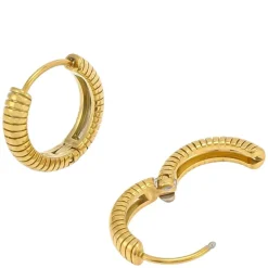 Vivia Ribbed Hoop Earrings