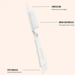 Wild Boar Hair Brush with Cleaning Tool Gold