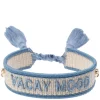 Woven Friendship Bracelet Thin "Vacay Mood" Sand & Cool Blue
