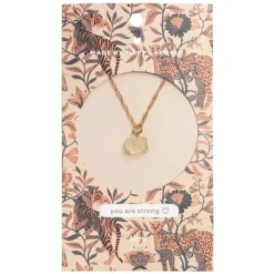 You Are Strong Citrine Necklace Gold